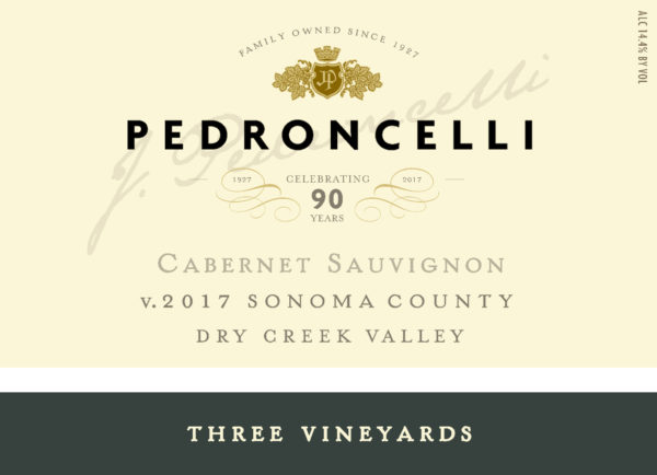J. Pedroncelli Cabernet Sauvignon 'Three Vineyards'  2016