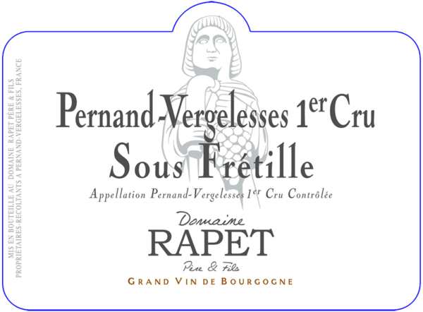 Domaine Rapet Pernand Vergelesses Blanc 1er Cru Sous Fretille 2017