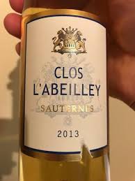 Clos l'Abeilley Sauternes 2013 375ml