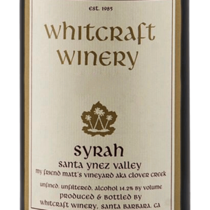 Whitcraft Syrah My Friend Matt's Vineyard Santa Barbara County 2018
